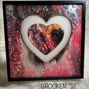 Valentine Pour Painting ♥️ Art Print Mixtile ready to hang